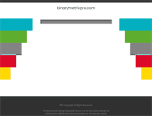 Tablet Screenshot of binarymatrixpro.com
